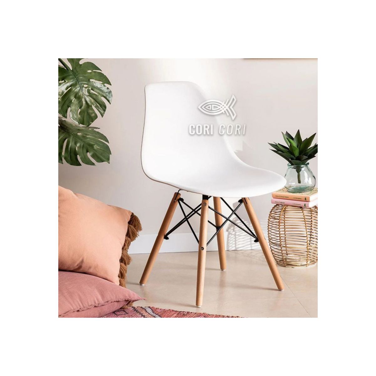 CORI CORI - Silla Eames Clásica BLANCA