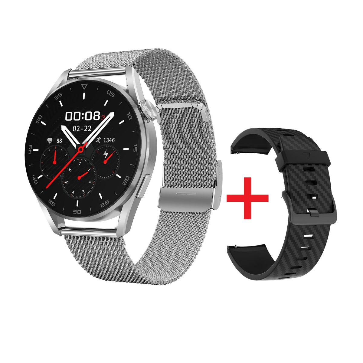 DTNO1 - Smartwatch DT3 PRO Reloj Inteligente Bluetooth 390x390 llamadas Silver