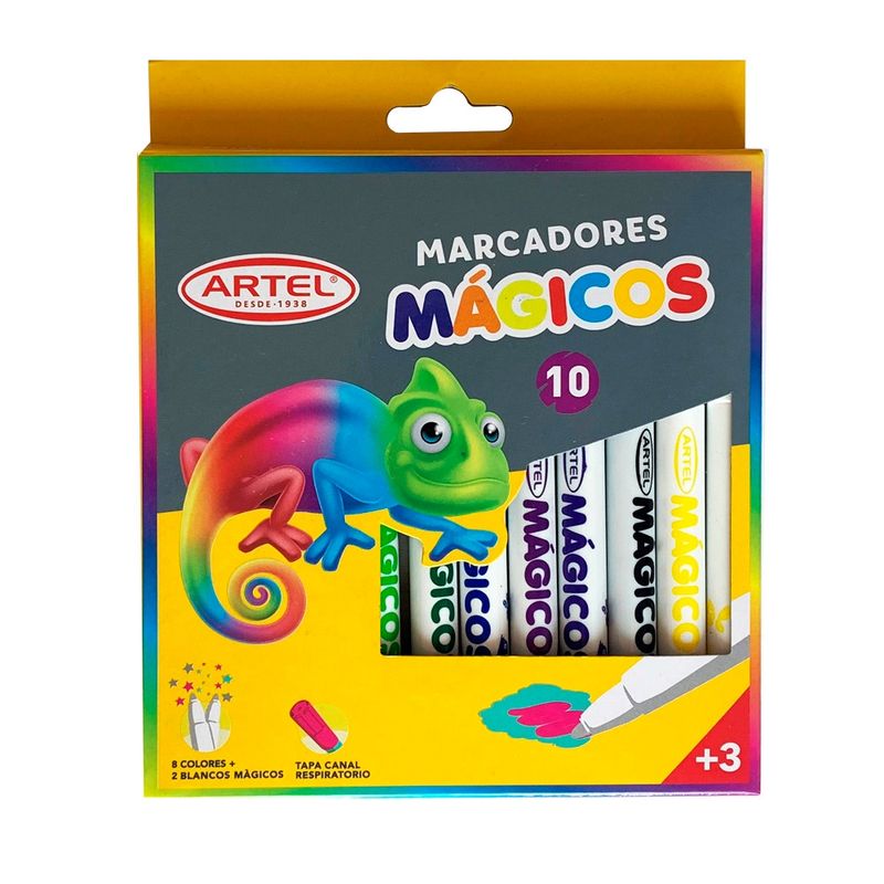ARTEL - Estuche Marcadores mágicos 10 colores 12 lápices