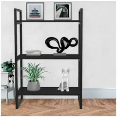BRASFORMA - Repisa Tipo Industrial 3 Tablas 60cm x 30cm Negro -