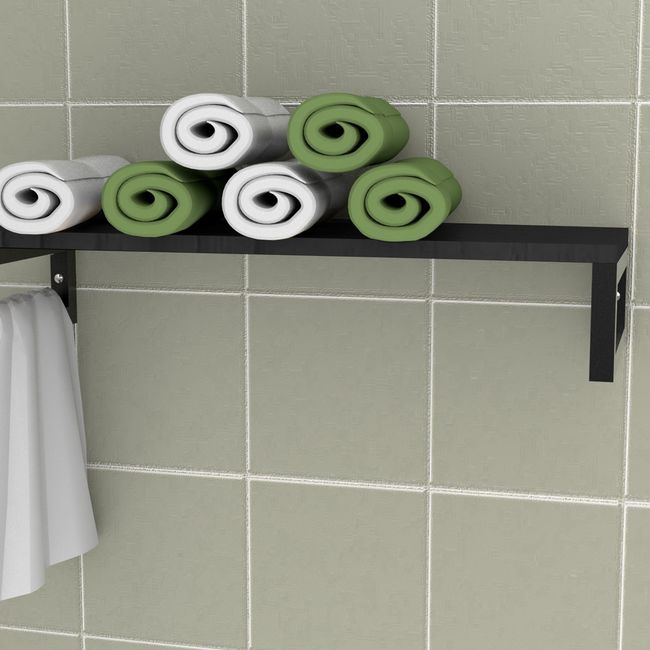 BRASFORMA - REPISA FLOTANTE INDUSTRIAL 1 TABLA 60x24x12cm CAFE BRASFORMA