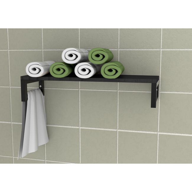 BRASFORMA - REPISA FLOTANTE INDUSTRIAL 1 TABLA 60x24x12cm CAFE BRASFORMA