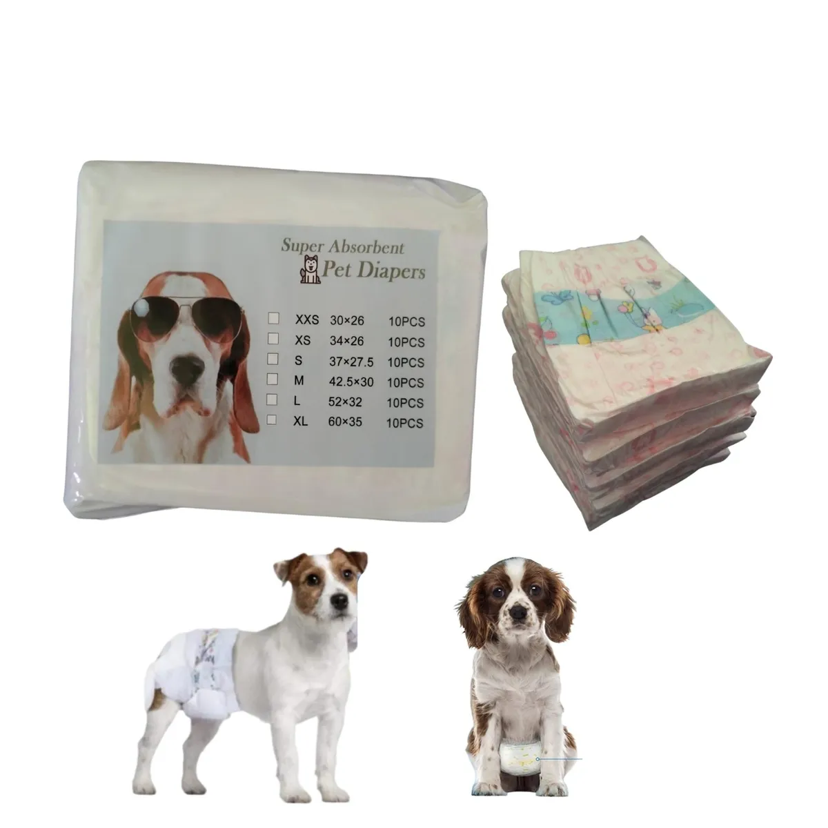 GENERICO - Pañales Desechables Mascotas perros 10 und talla Xl