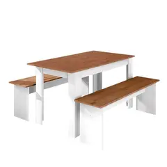 IMPORTCLICK - Comedor Madera 4 a 6 Personas Blanco