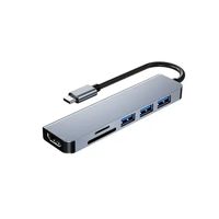 Hub Adaptador Usb Tipo C - USB 3.0 HDMI MicroSD Gris