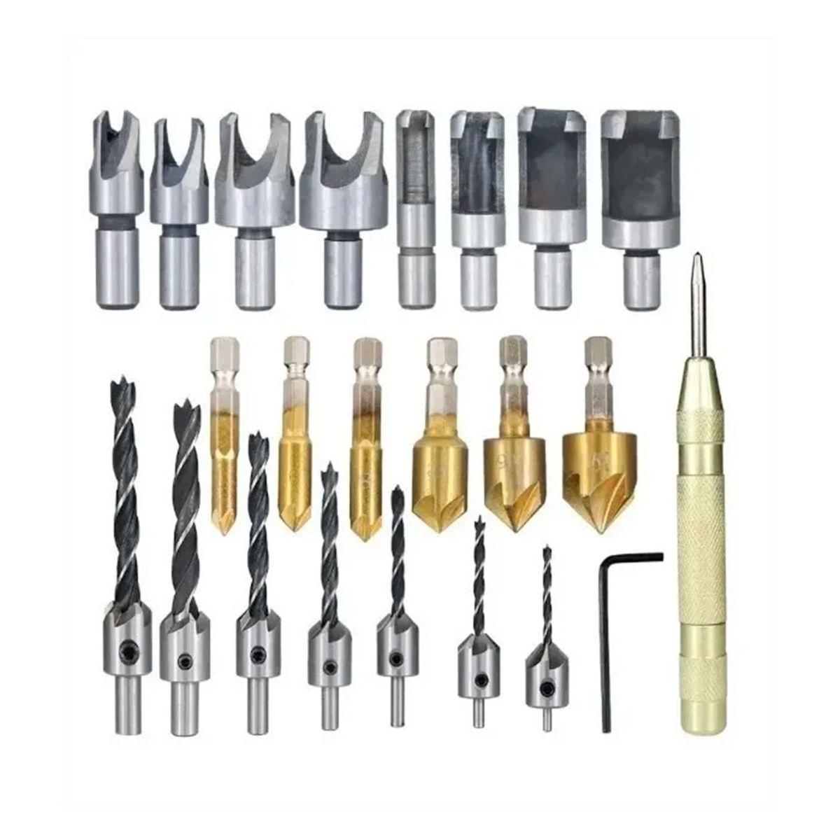 GENERICO - Brocas De Perforación Para Carpintería 23 Piezas