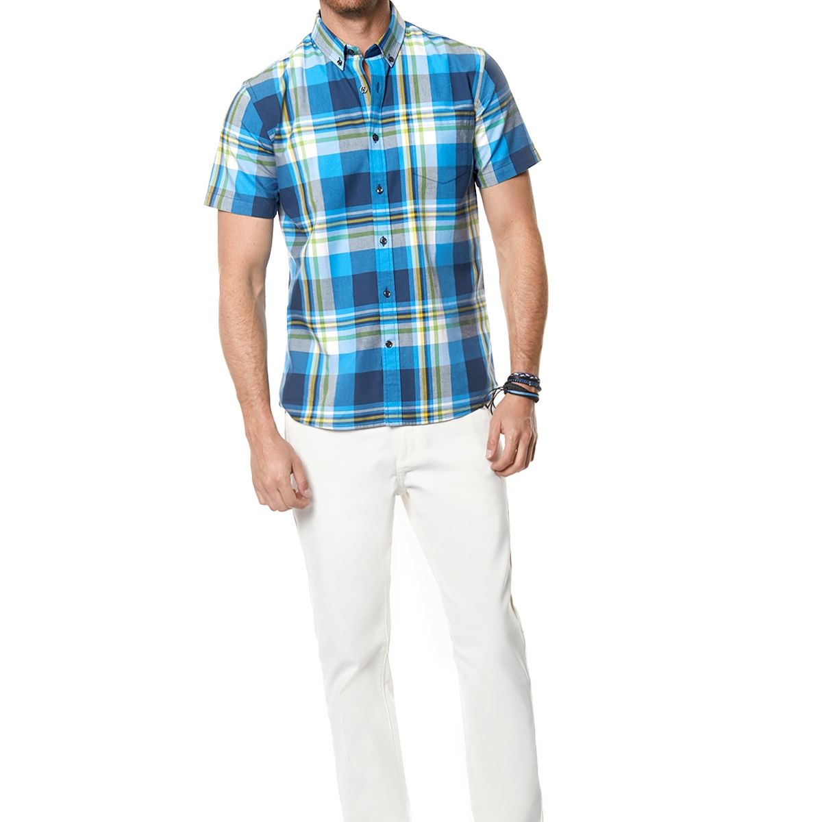 FEROUCH - Camisa Checkered Trenton Fj Azul Ferouch