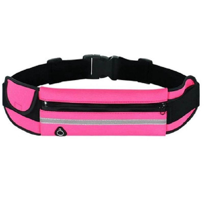 GENERICO - BANANO DEPORTIVO FUCSIA CON SALIDA PARA AUDIFONOS
