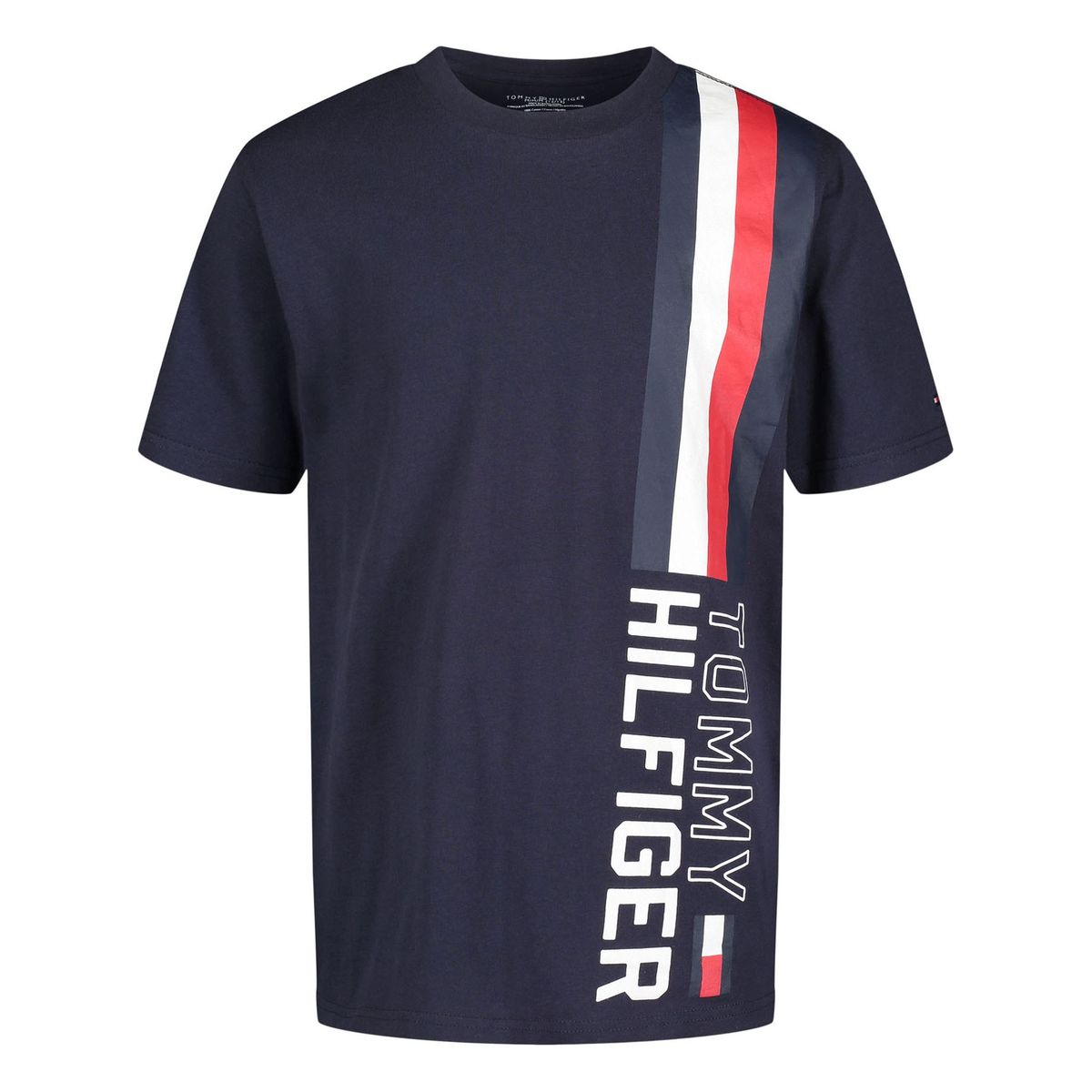 TOMMY HILFIGER - Polera Corporate Stripe Azul Niño