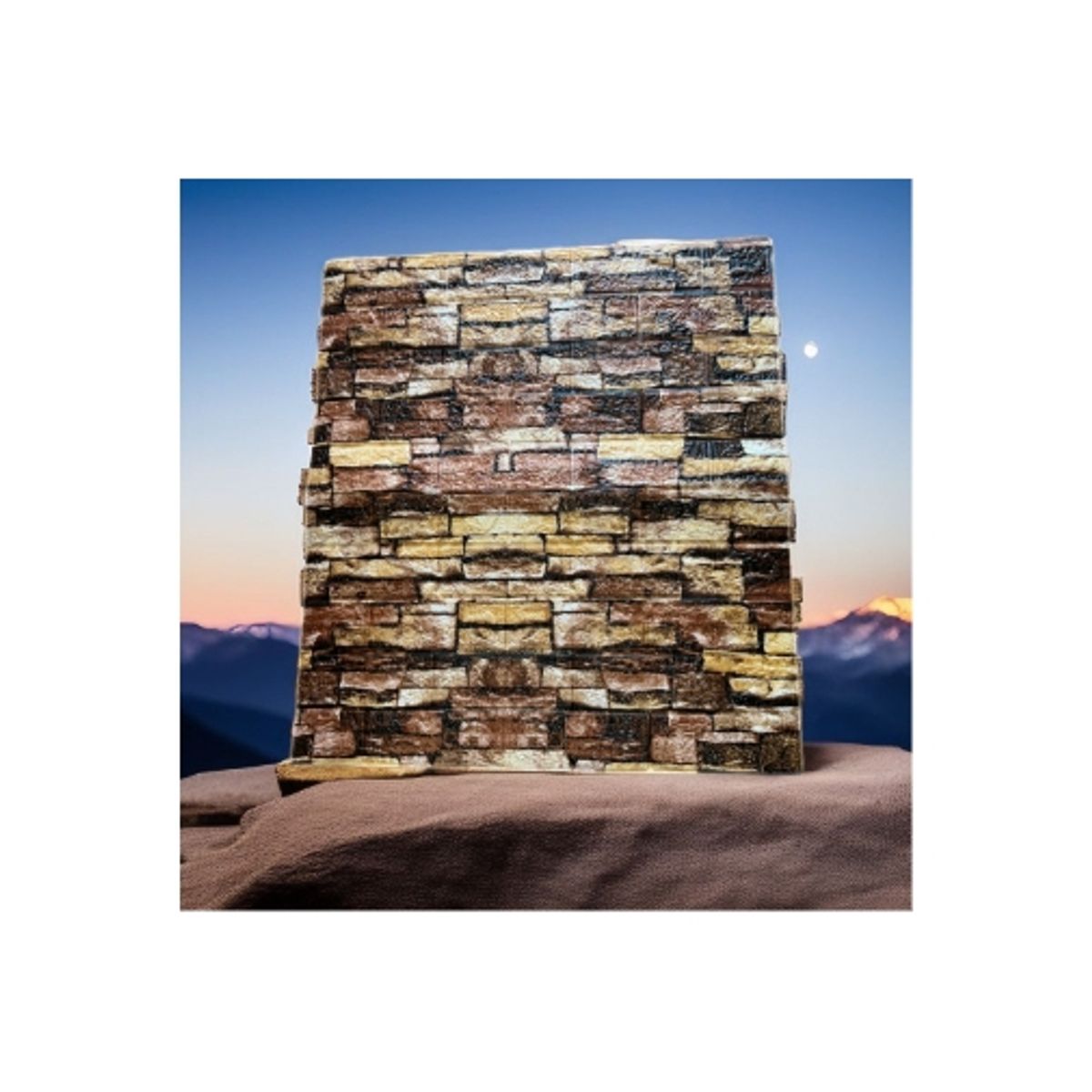 GENERICO - Lamina 3D Panel Autoadhesivas 70x77 Muralla Ladrillo Piedra Barniz