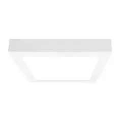 DEMASLED - Foco LED Cuadrado Borde Blanco Sobrepuesto 22x22Cm 18W Luz cálida