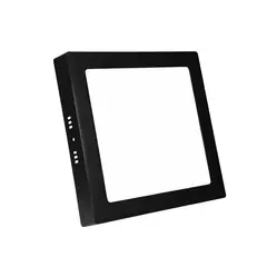 DEMASLED - Foco LED Cuadrado Borde Negro Sobrepuesto 30x30Cm 24W Blanco Frio