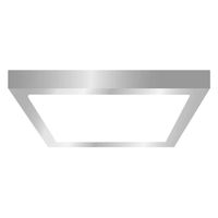 Foco LED Cuadrado Borde Niquelado Sobrepuesto 30x30Cm 24W BlancoCalido