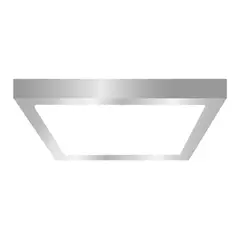 DEMASLED - Foco LED Cuadrado Borde Niquelado Sobrepuesto 30x30Cm 24W BlancoCalido