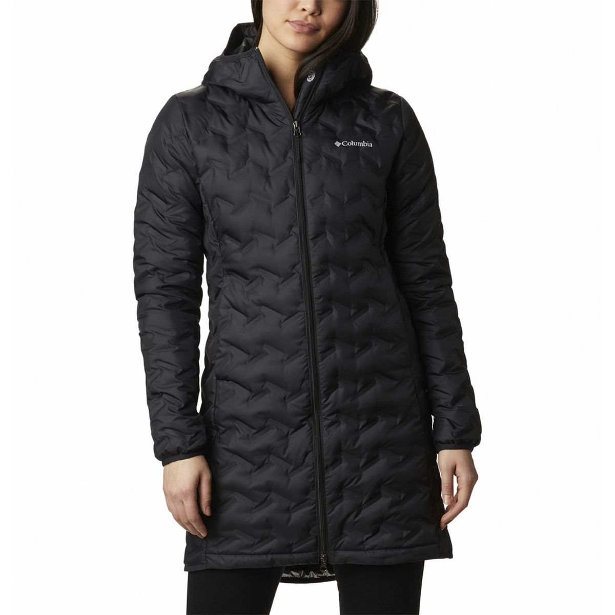 COLUMBIA - Parka Mujer Delta Ridge Long Jkt Negro COLUMBIA