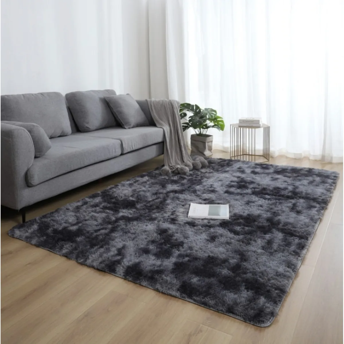 HOMER DESIGN - Alfombra 120x 160cm Peluda Super Suave para living homer design