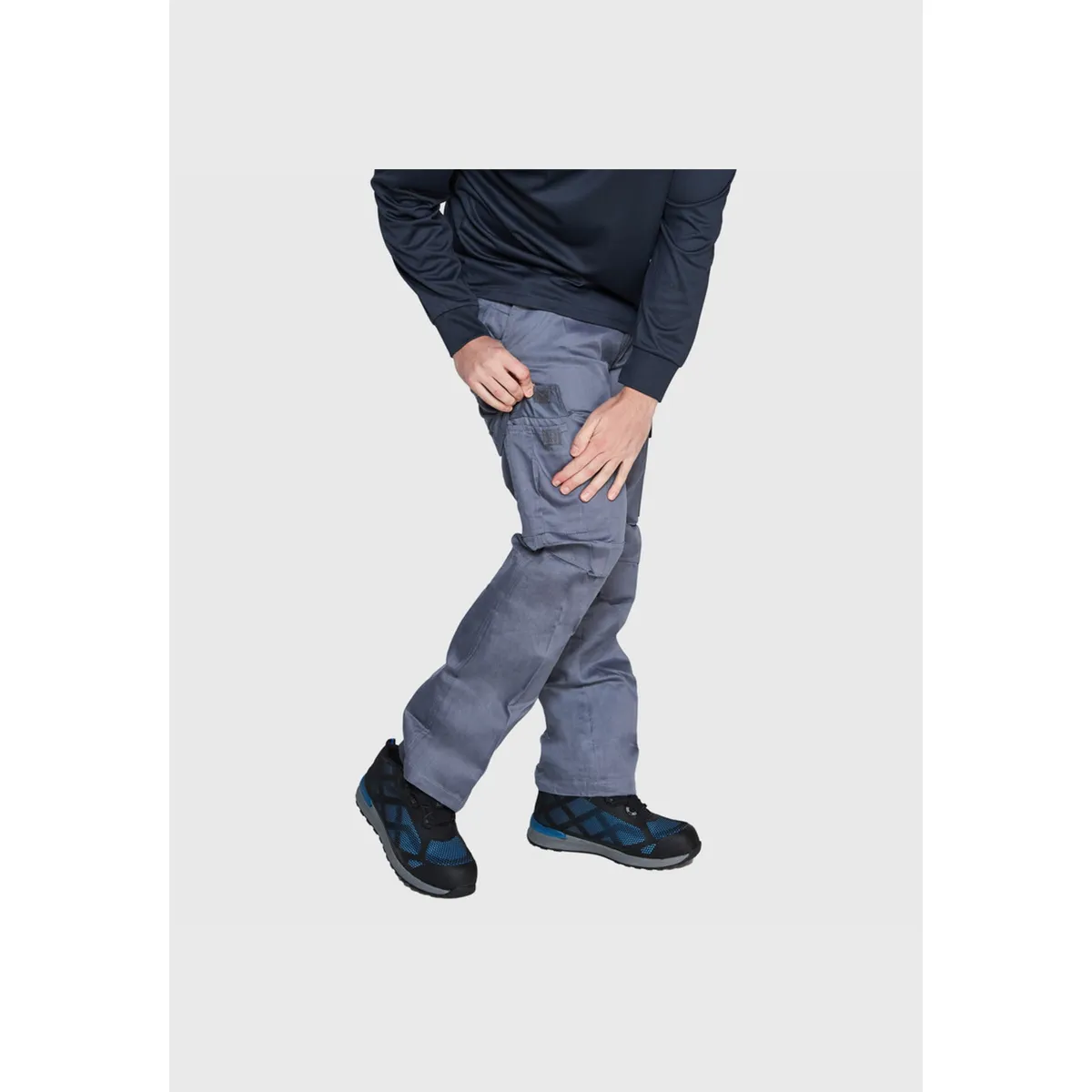 JAYSON - Pantalón Cargo Gabardina Cintura Elasticada