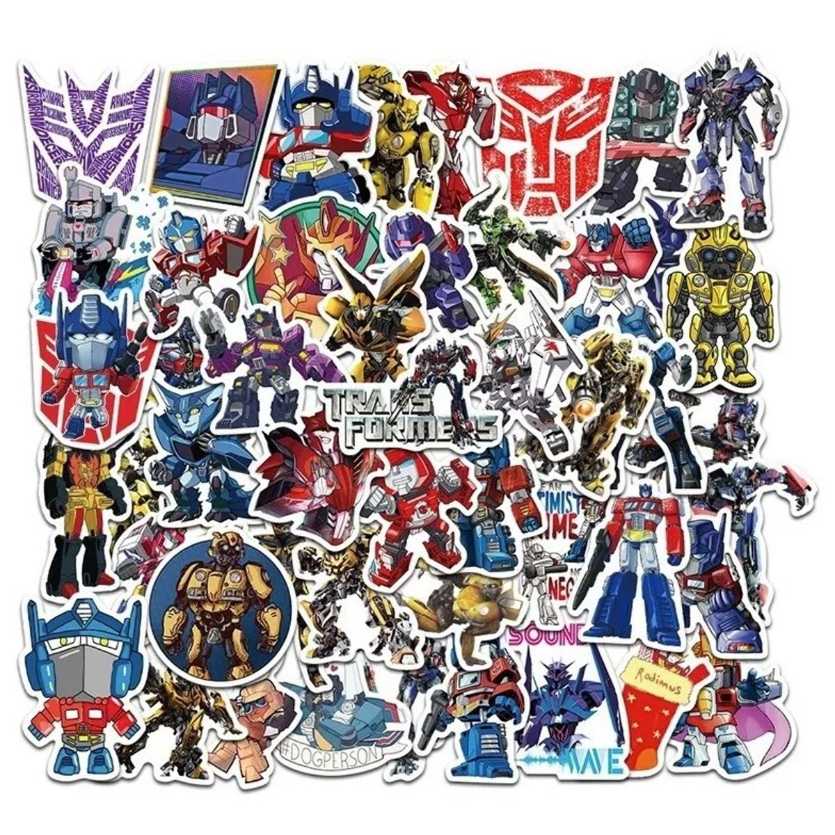 50 Stickers De Transformers - Etiquetas Autoadhesivas, marca GARSIL - Foto Principal