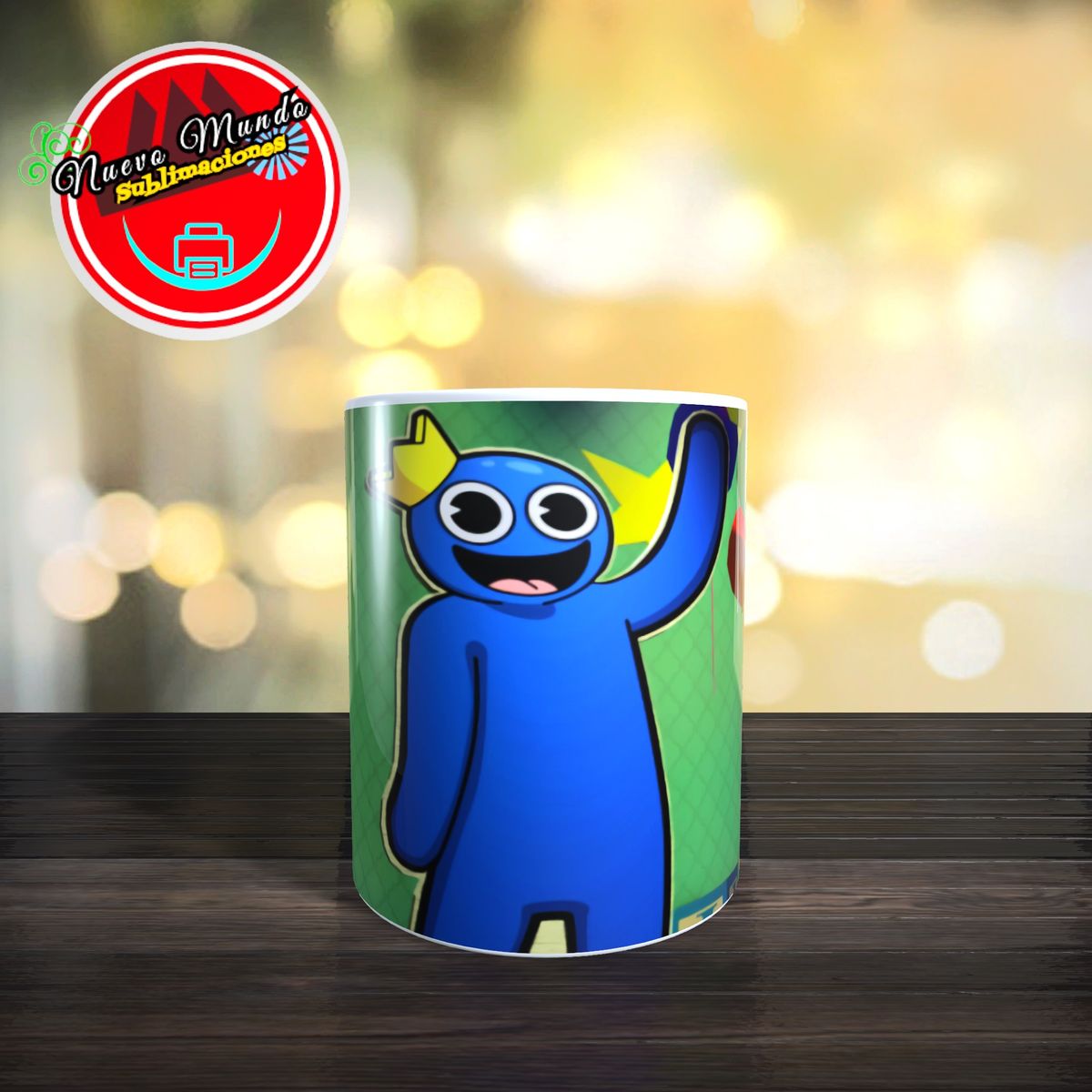 GENERICO - Taza Blanca De Rainbow Friends - Roblox