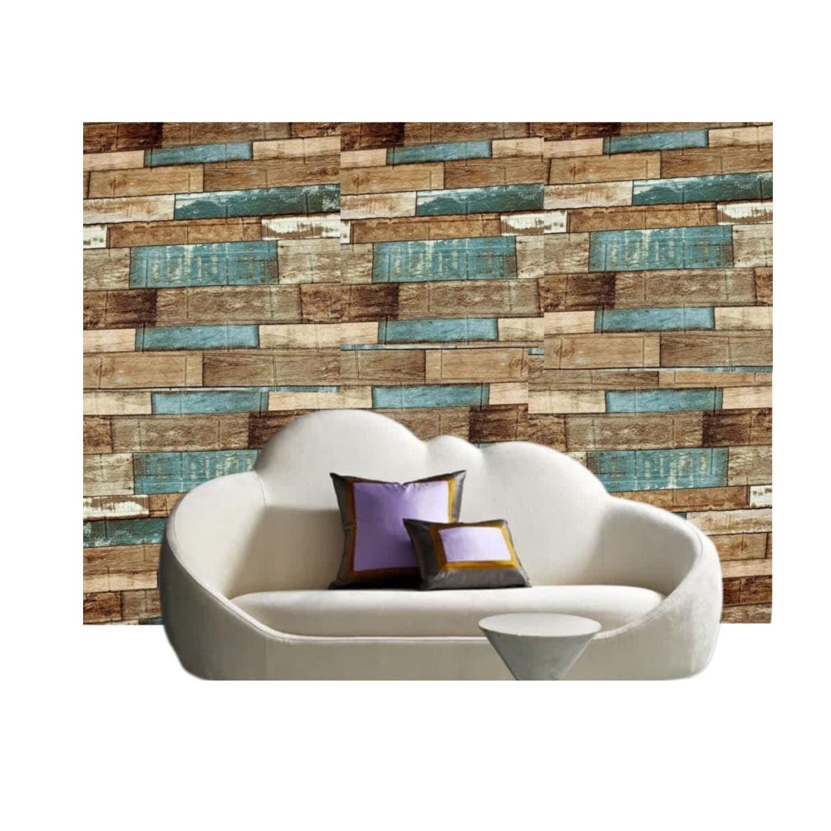 GENERICO - Lamina 3D Panel Autoadhesivas 70x77 Muralla Efecto Madera.