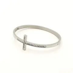 VEINTISEIS VEINTE - PULSERA CROSS PLATA / JOYAS 2620.