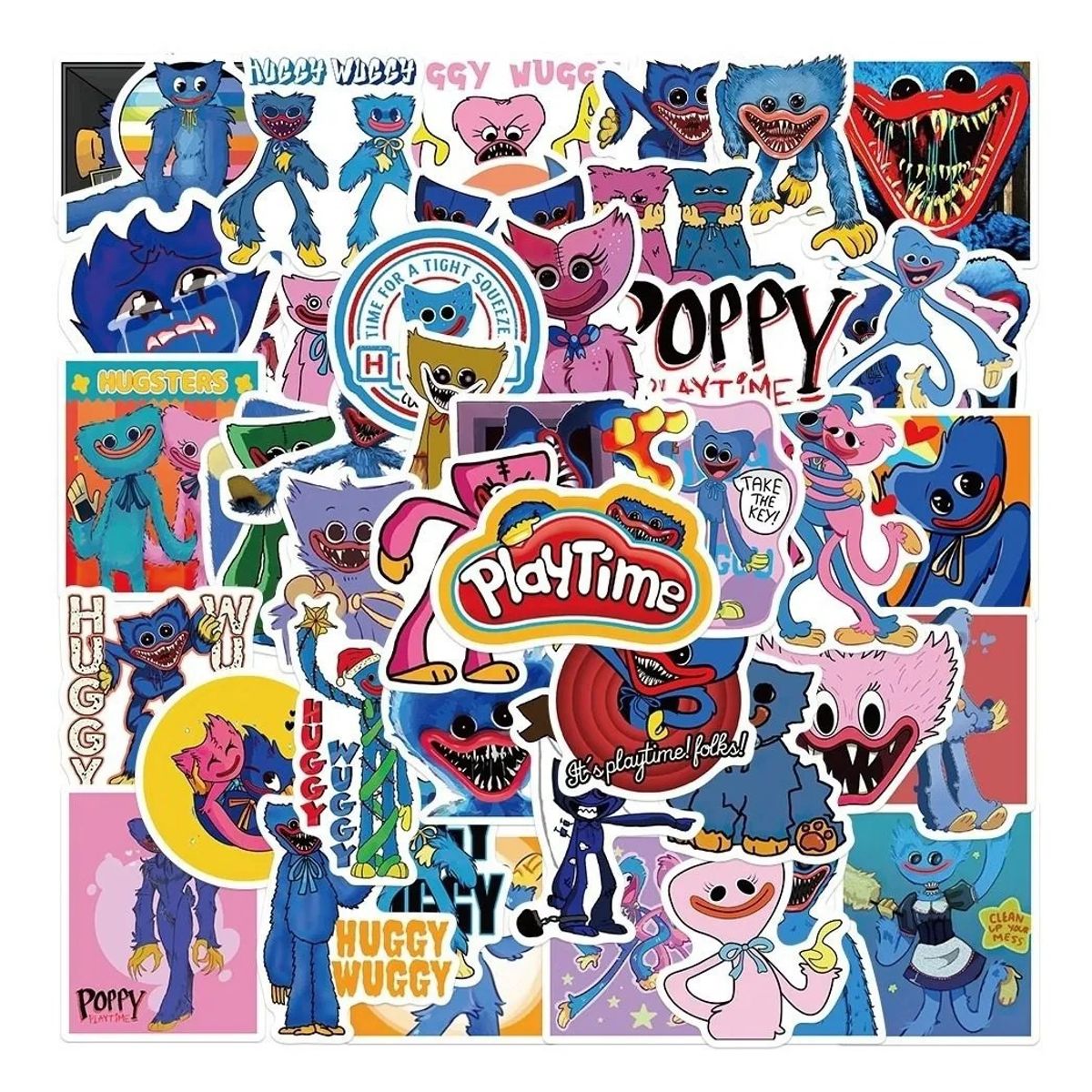 GARSIL - 50 Stickers De Poppy Playtime - Etiquetas Autoadhesivas