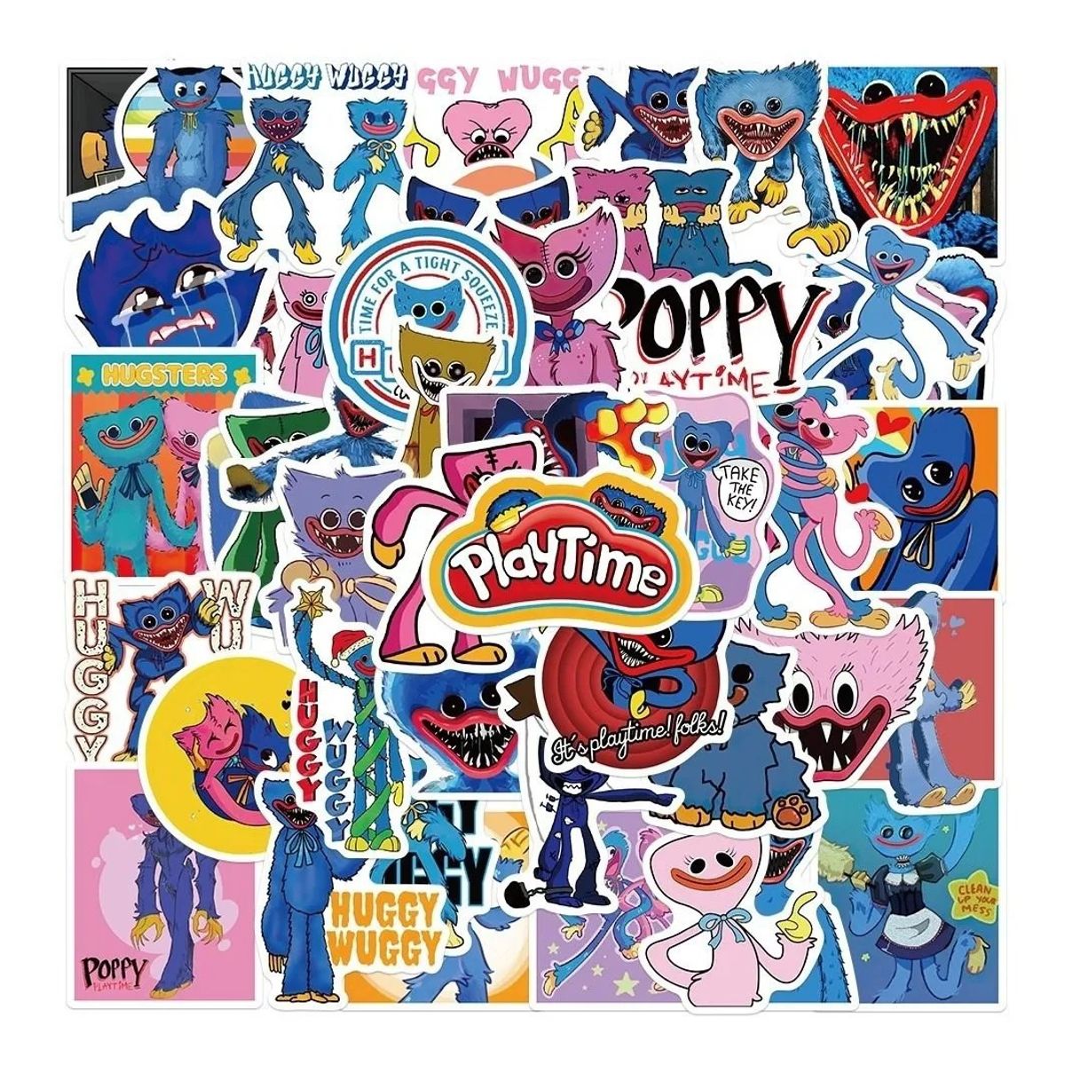 GARSIL - 50 Stickers De Poppy Playtime - Etiquetas Autoadhesivas