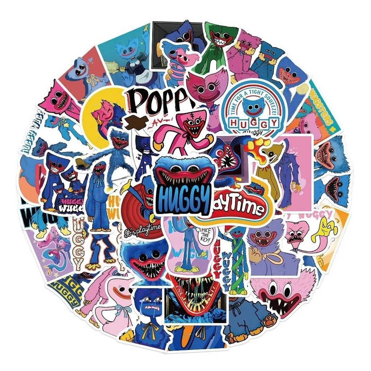 GARSIL - 50 Stickers De Poppy Playtime - Etiquetas Autoadhesivas
