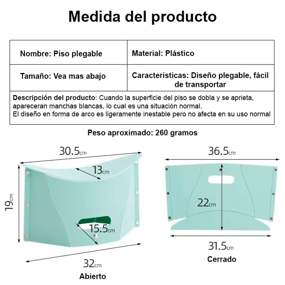 DEFENSOR FOREVER - Piso Plegable Para Camping