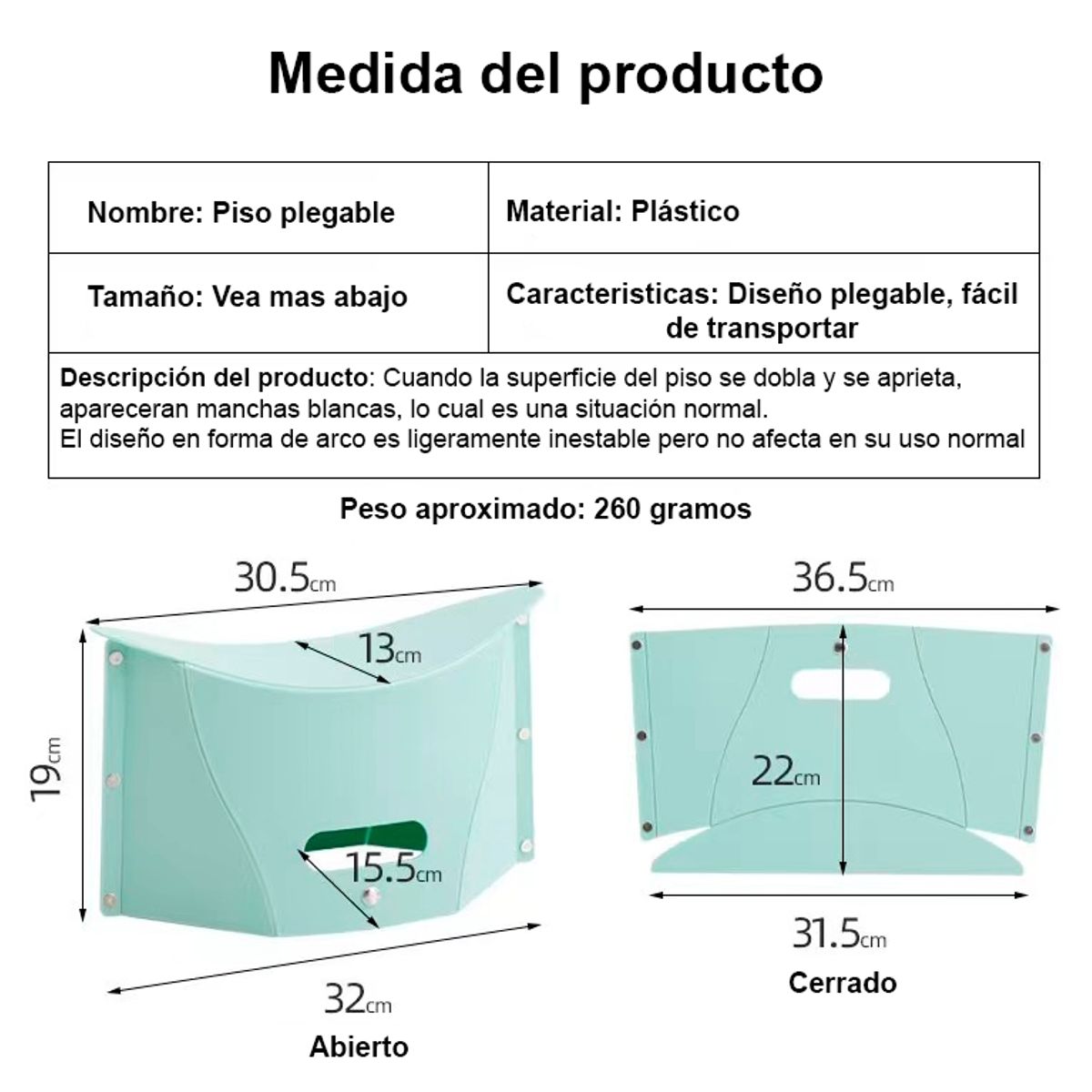 DEFENSOR FOREVER - Piso Plegable Para Camping