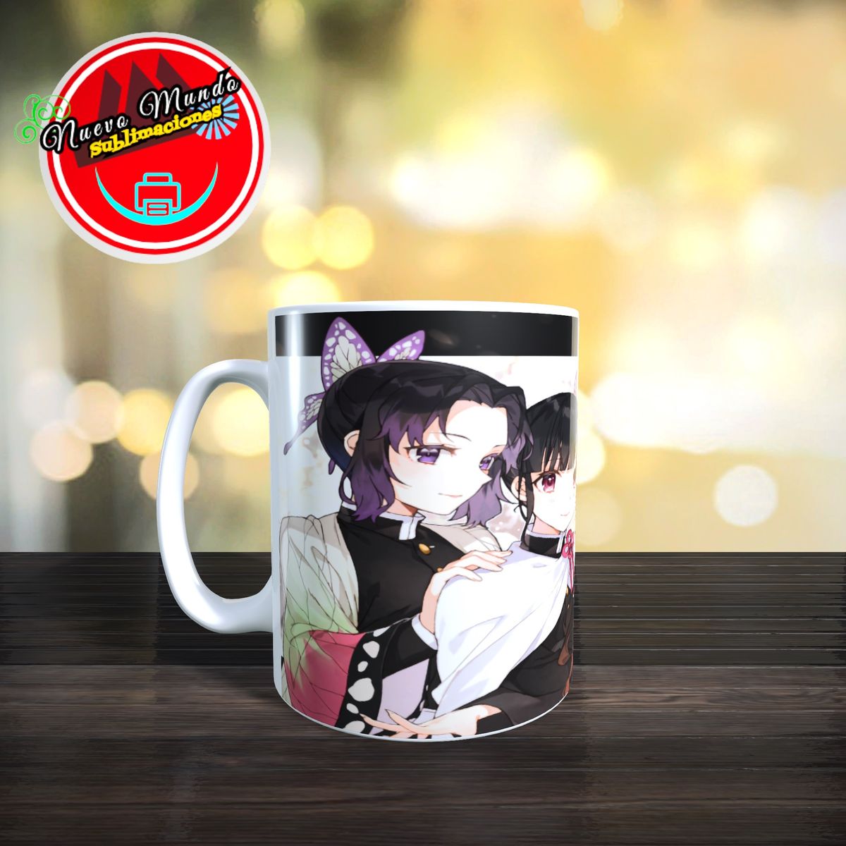 GENERICO - Taza Blanca De Demon Slayer - Personajes Femeninos