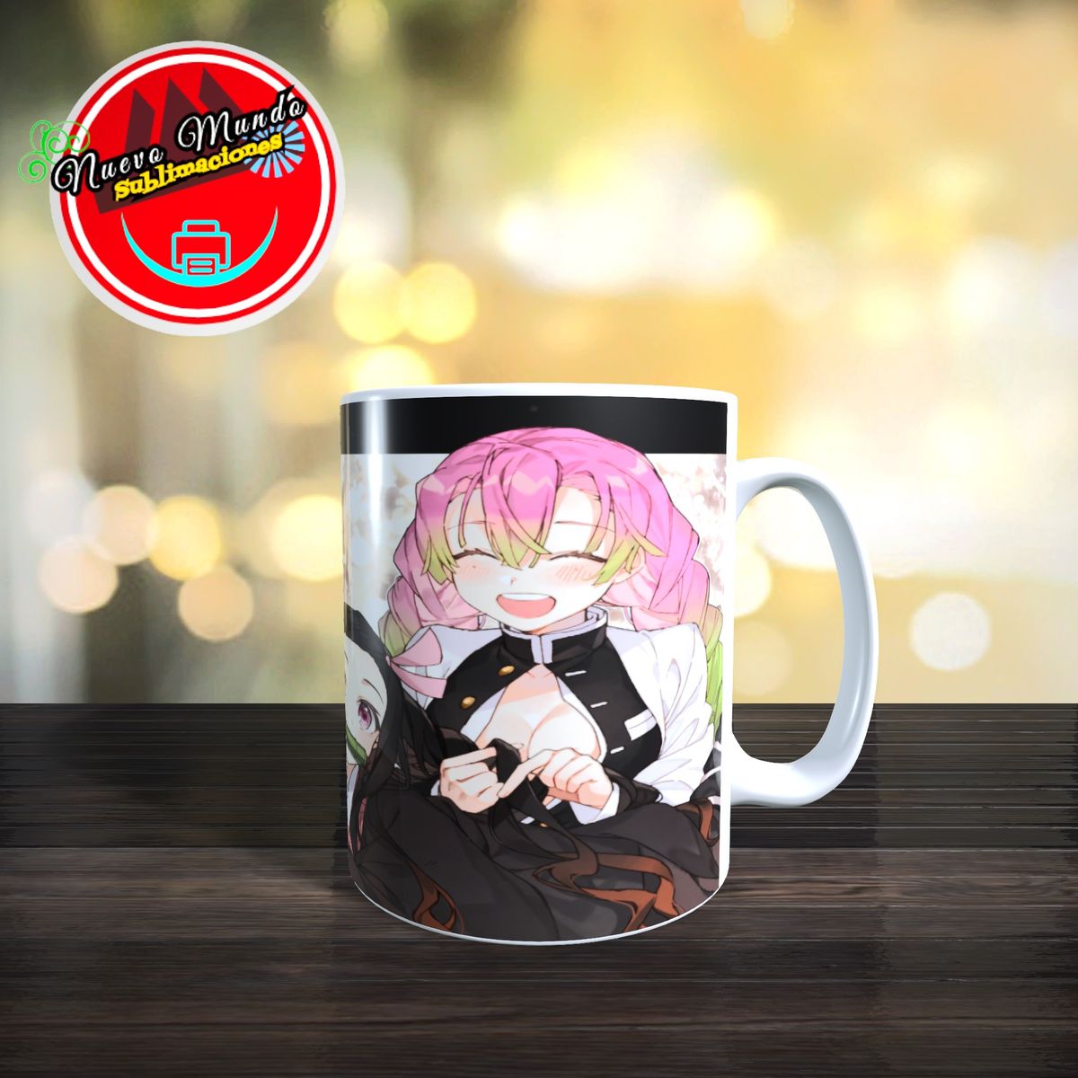 GENERICO - Taza Blanca De Demon Slayer - Personajes Femeninos
