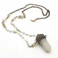 VEINTISEIS VEINTE - COLLAR CUARZO RUTILADO II PLATA / JOYAS 2620