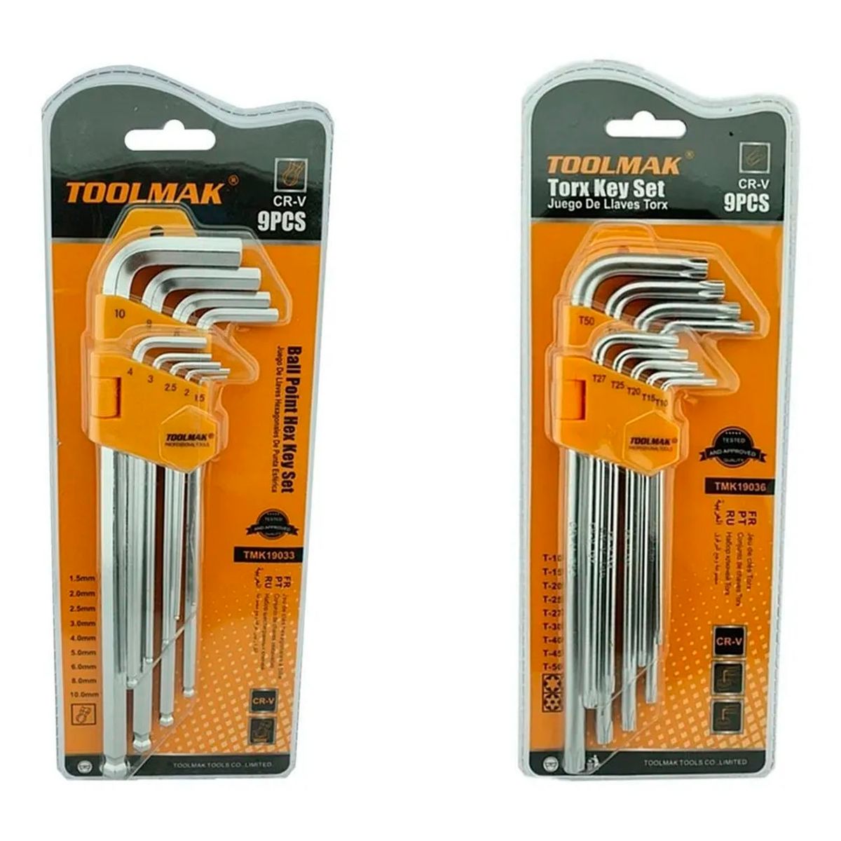 GENERICO - Set De Juego De Llaves Allen Hexagonal Y Estrella Toolmak