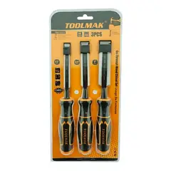 GENERICO - Set Kit Jgo De Formones Cinceles P/ Madera 3 Piezas Toolmak