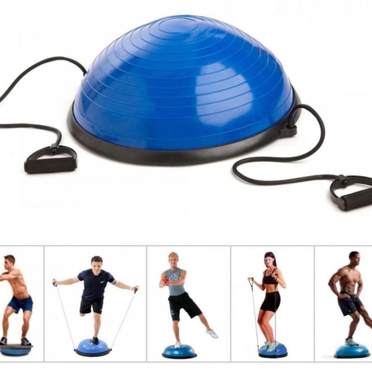 BASKO FITNESS - Bosu Ball Inflador y Manillas