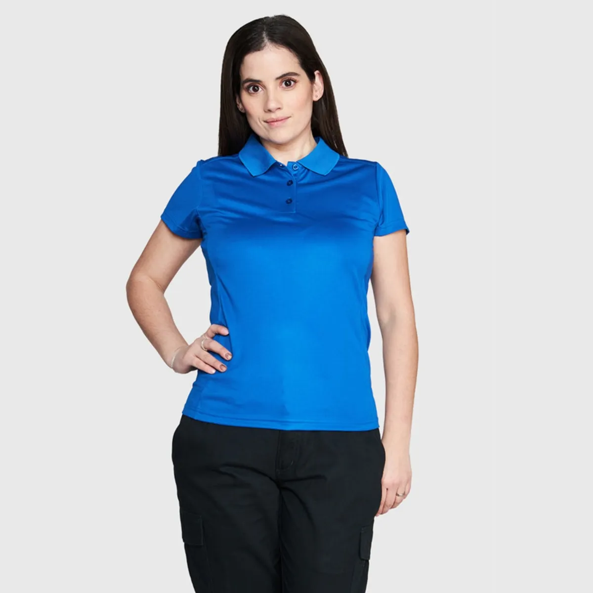 JAYSON - Polera Dry Fit Cuello Camisero M/C Mujer