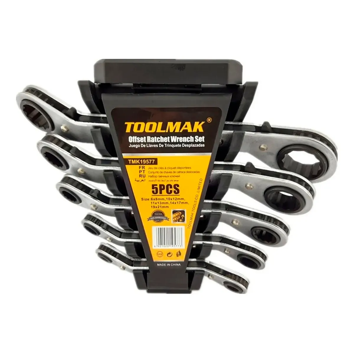 GENERICO - Kit Set Juego De Llaves Chicharras Curvas 5 Piezas Toolmak