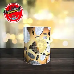 GENERICO - Taza Blanca Tokens Criptomonedas Variedad De Monedas