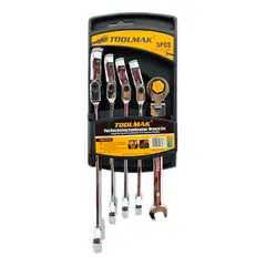 GENERICO - Juego De Llaves Articulada Corona Con Chicharra 5 Piezas Tmk