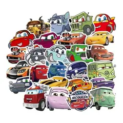 GARSIL - 50 Stickers Cars De Dibujos - Etiquetas Autoadhesivas