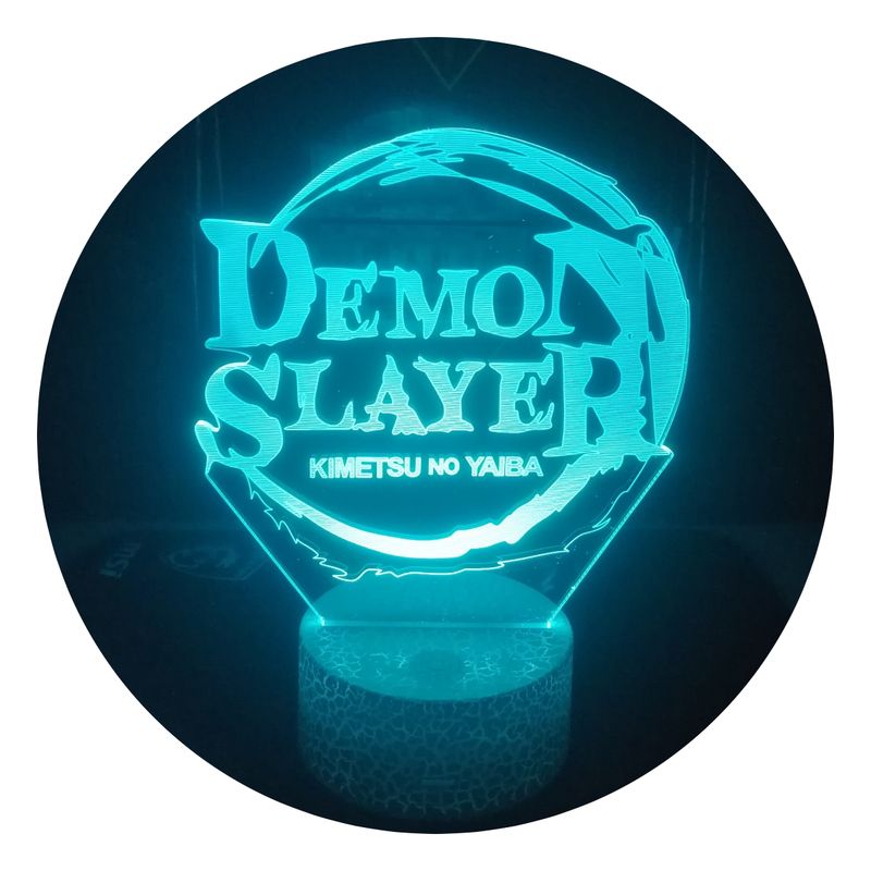 3DILUTION - Lámpara Ilusión 3d Demon Slayer Base Agrietada