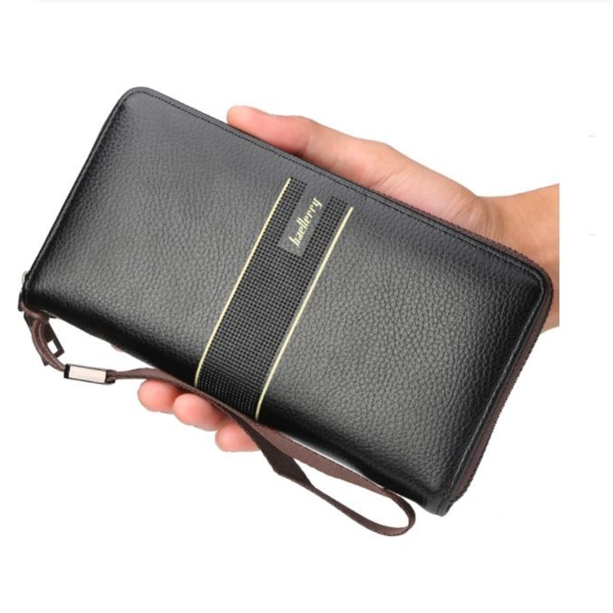 BAELLERRY - Chequera Amplia Elegante Cuero Pu Baellerry Mod Zipp