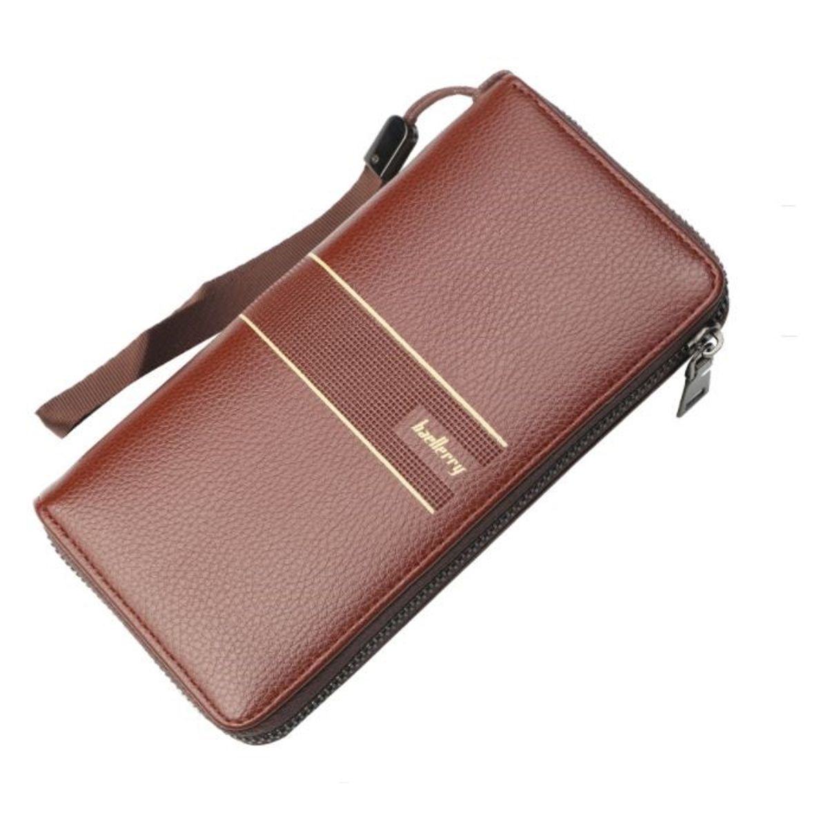 BAELLERRY - Chequera Amplia Elegante Cuero Pu Baellerry Mod Zipp