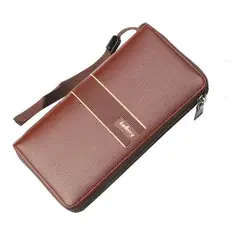 BAELLERRY - Chequera Amplia Elegante Cuero Pu Mod Zipp