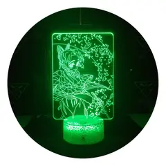 3DILUTION - Lámpara Ilusión 3d Shinobu Demon Slayer Base Agrietada