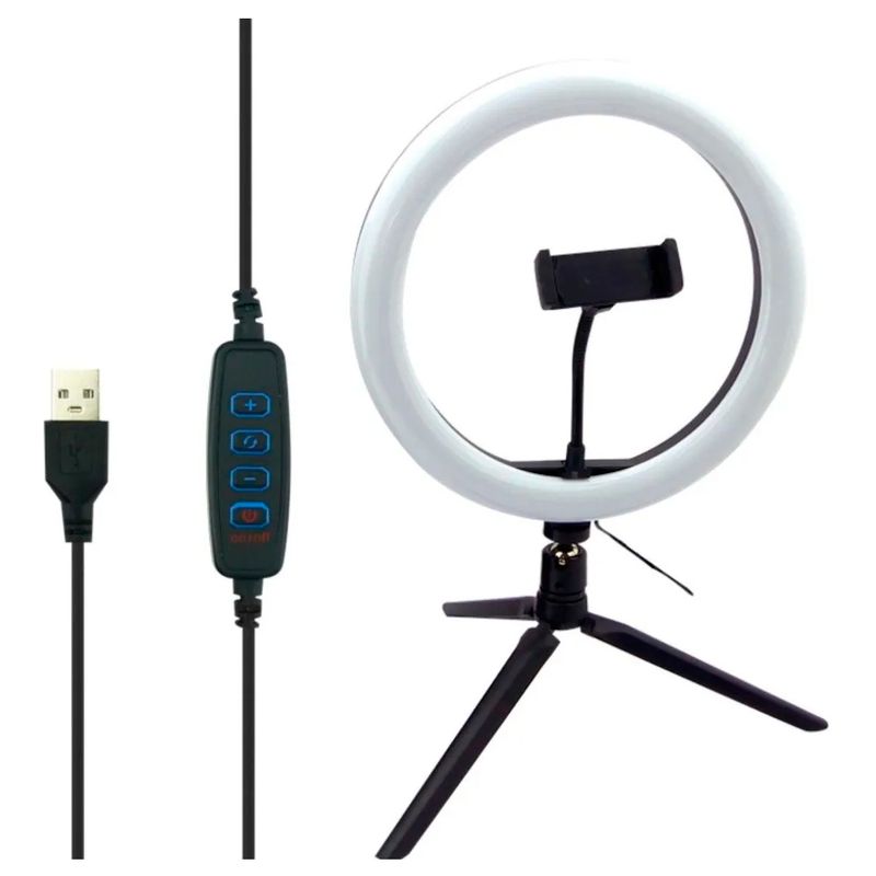 MALIK - ARO DE LUZ KIT LED 10 CON TRIPOD CHICO