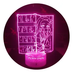 3DILUTION - Lámpara Ilusión 3d Nezuko Kimetsu Base Agrietada