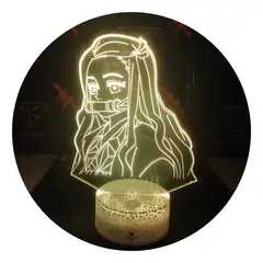 3DILUTION - Lámpara Escritorio 3d Nezuko Demon Slayer Base Agrietada