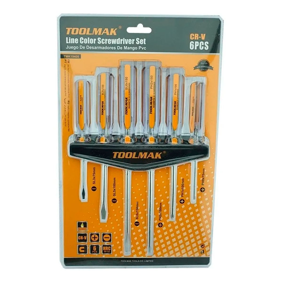 GENERICO - Set Kit Juego De Destornilladores 6 Piezas Toolmak